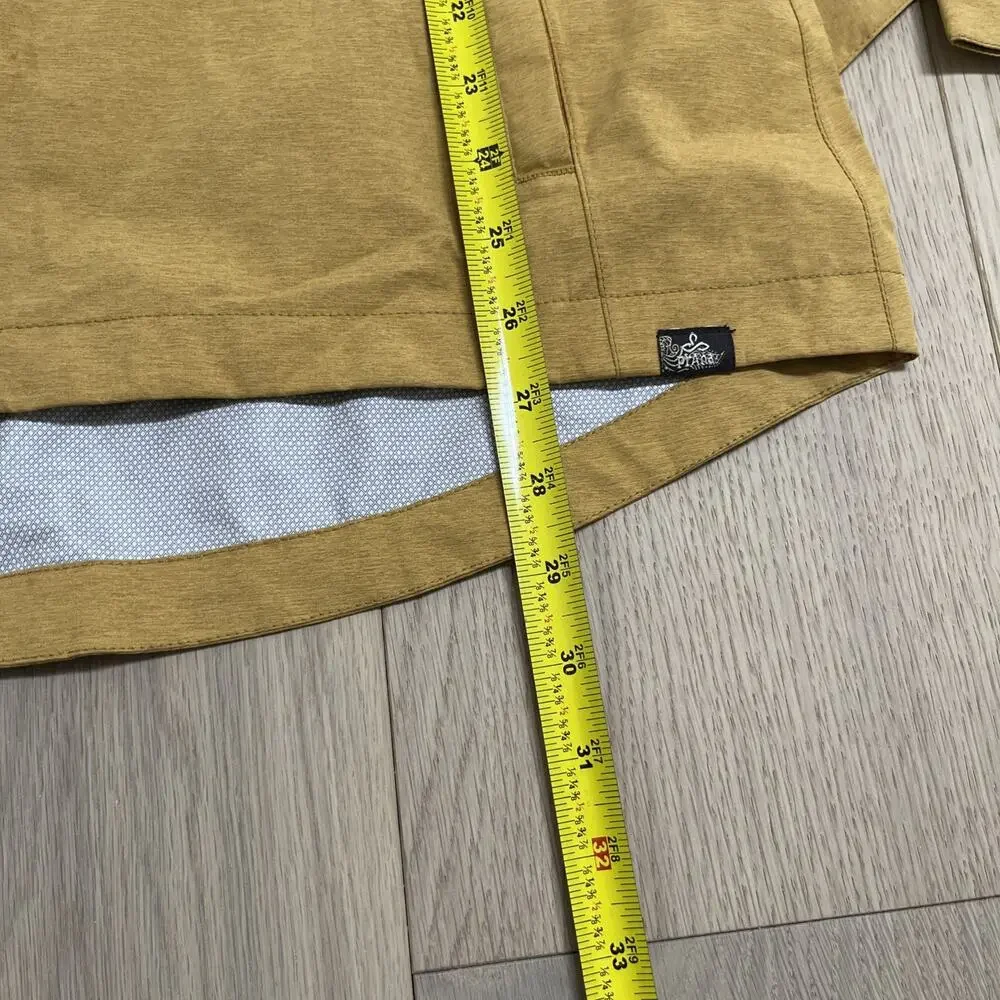 Prana Eliza Jacket Women's Medium Rain Windbreaker Gold Belted Waterproof - Picture 12 of 14